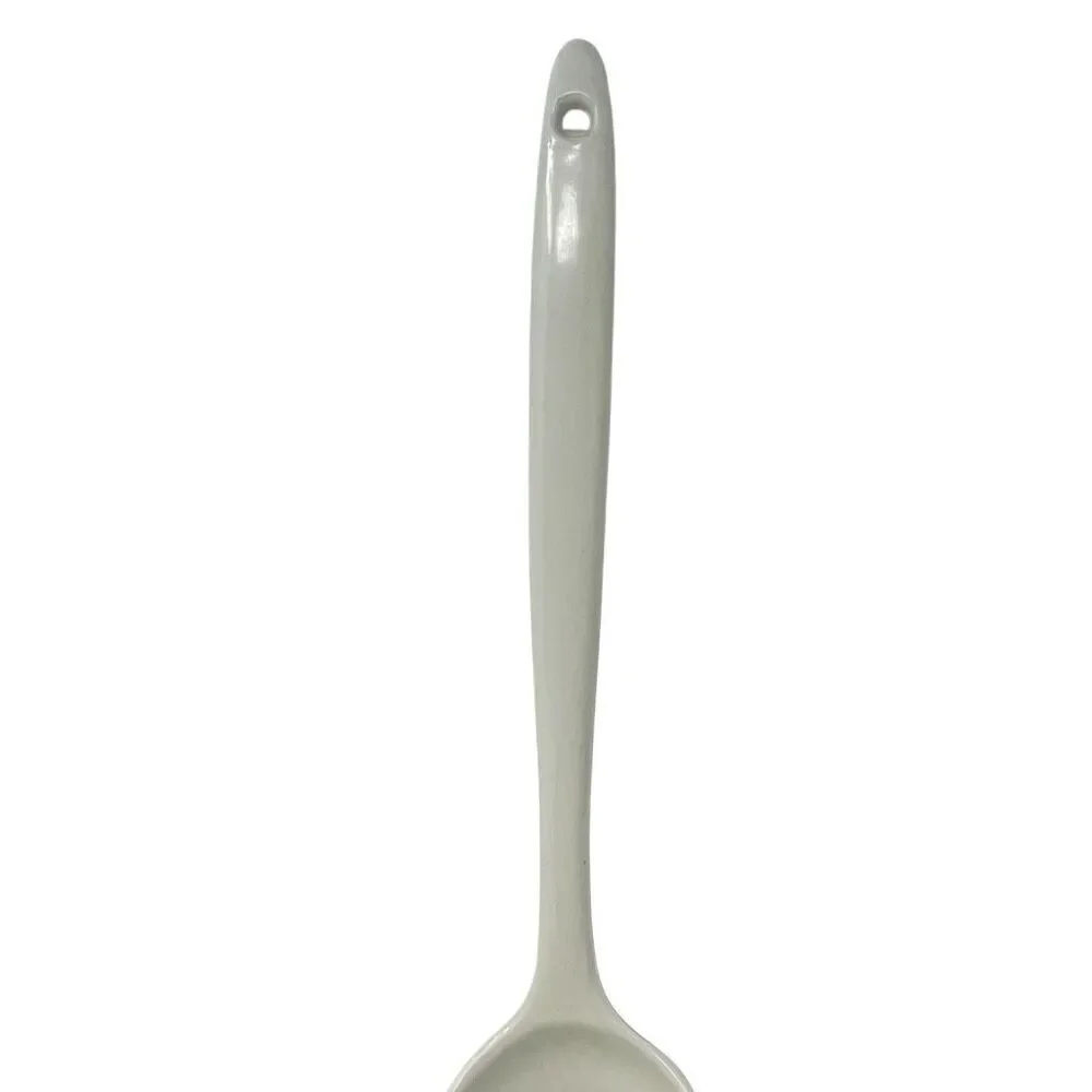 Melamine Ware White Slotted Spoon Vintage Kitchen Utensil Made In Taiwan Used